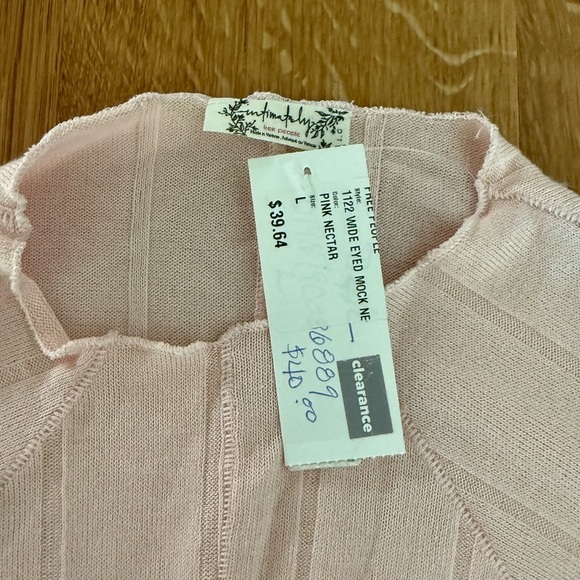 Free People Soft Pink Long Sleeve Blouse - Picture 2 of 2